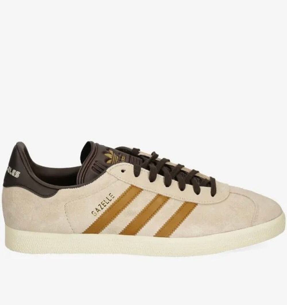 Adidas Gazelle Sneakers Cream Taupe Black Women’s Size 7.5